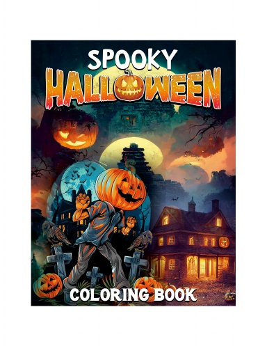 Spooky Halloween Coloring Book for Adults: Giant Super Jumbo Features 100 Halloween Designs for Stress Relief and Relaxation