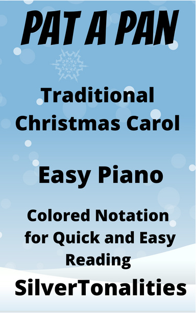 Pat a Pan Easy Piano Sheet Music with Colored Notation