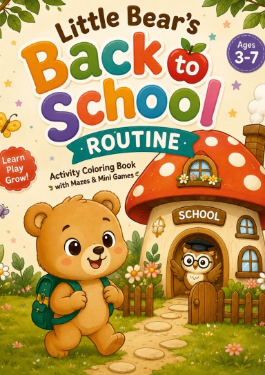 Little Bear's Back to School Routine – Coloring, Mazes & Activity Book