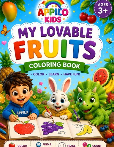 My Lovable Fruits Coloring Book