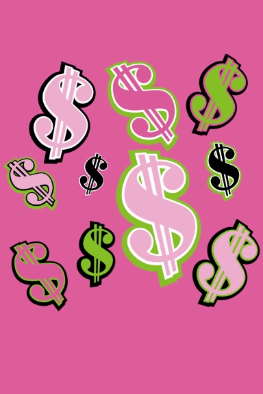 Pink Dollar Sign Lined Journal