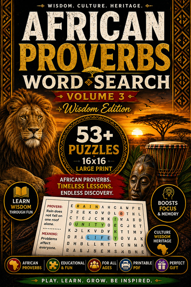 African Proverbs Word Search Volume 3