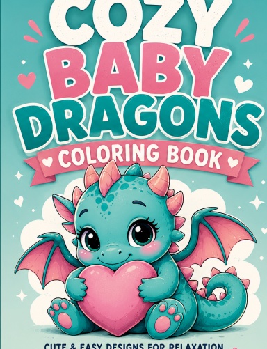 Cozy Baby Dragons coloring book