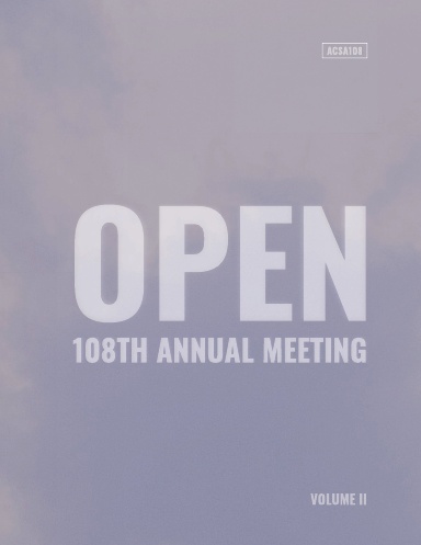 2020 ACSA 108th Annual Meeting Proceedings: VOLUME II