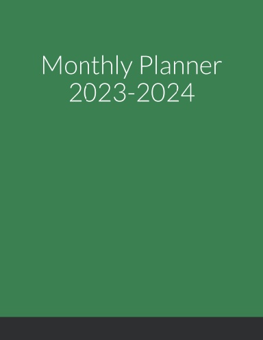 Monthly Planner 2023-2024
