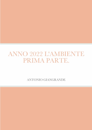 ANNO 2022 L'AMBIENTE PRIMA PARTE.