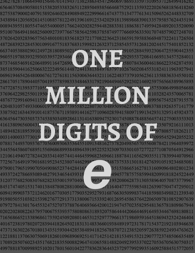 One Million Digits Of e