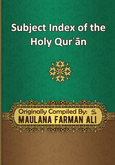 Subject Index of the Holy Qur'an