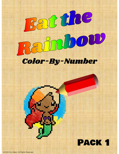Eat the Rainbow Color by Number - Pack 1