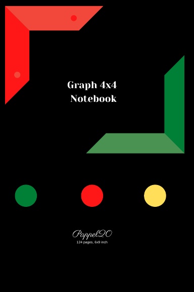 Graph 4x4 Notebook |Black Cover |6x9