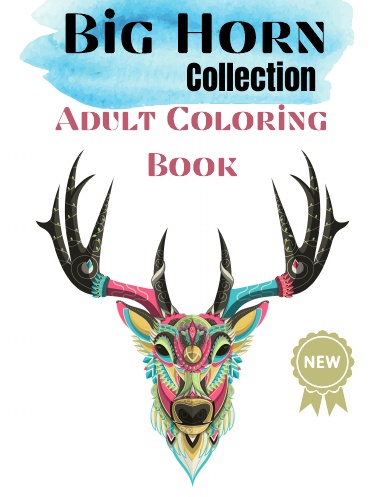 BIG HORN Collection Adult Coloring Book