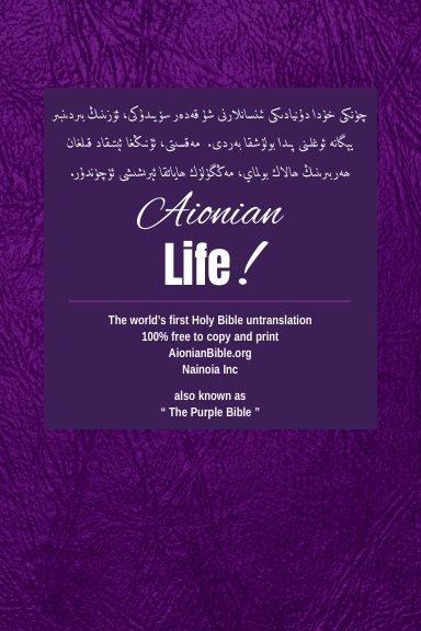 Holy Bible Aionian Edition: Uyghur Bible (arabic script) - New Testament