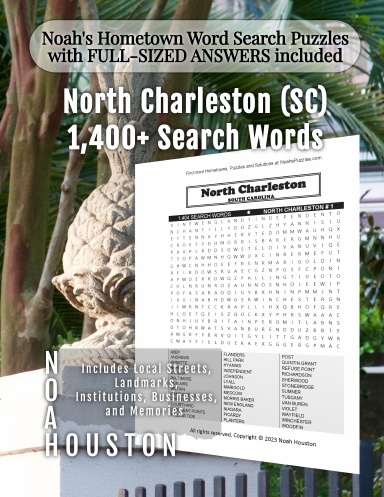 Noah’s Hometown Word Search Puzzles with FULL-SIZED ANSWERS included North Charleston (SC)