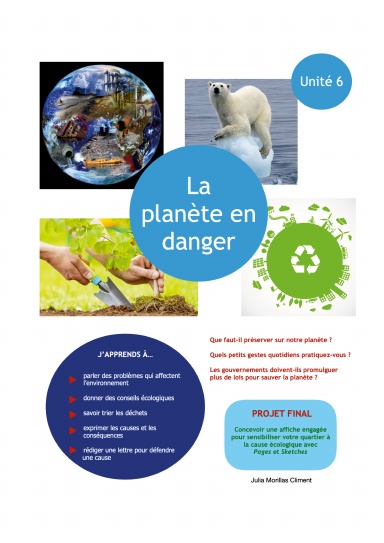 Unité 6 : La planète en danger – Activités niveau intermédiaire