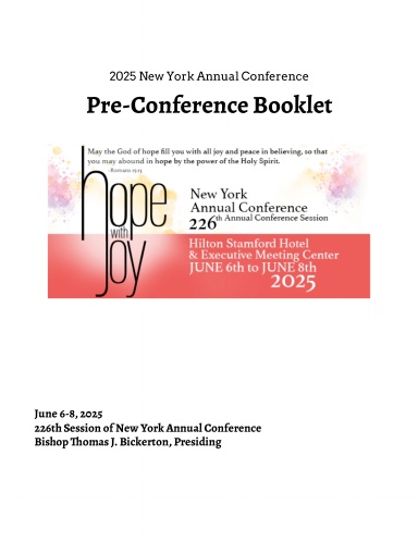 2025 Pre-Conference Booklet for New York Annual Conference