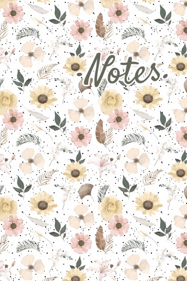Mixed Blossoms Notebook – Wide Ruled with Highlight Boxes