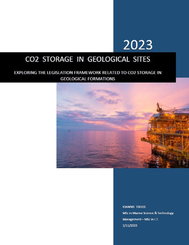 CO2 STORAGE IN GEOLOGICAL SITES