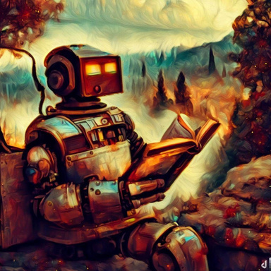 Image of Author Robot Filip číta