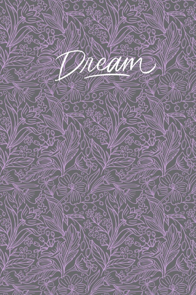 Grey Floral Dream Journal | Celestial Spiral Notebook for Dreams & Reflection