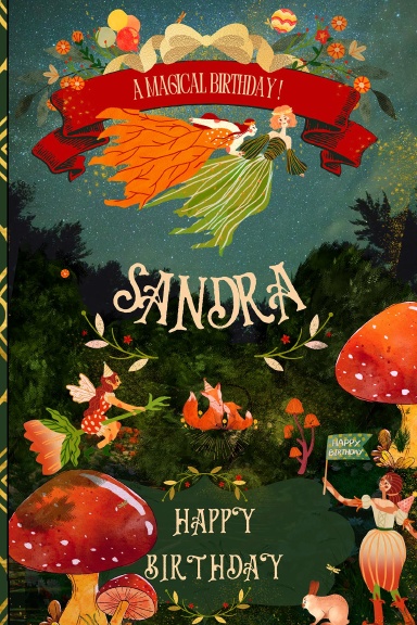 personalized journal book named “Sandra”