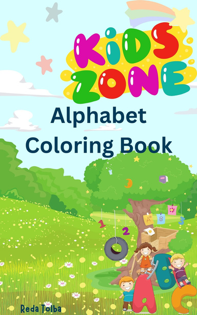 Alphabet Coloring Book: Interactive Black and White Worksheet for Kids