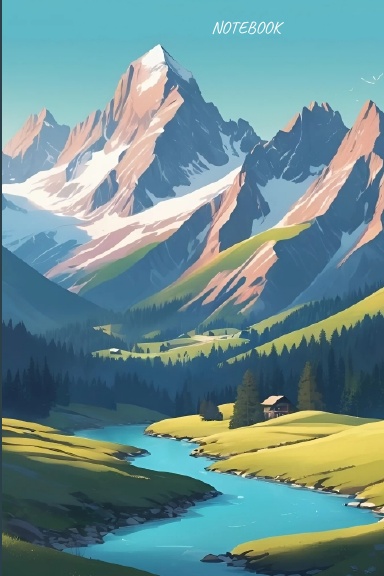 Notebook:Beautiful alpine mountains.