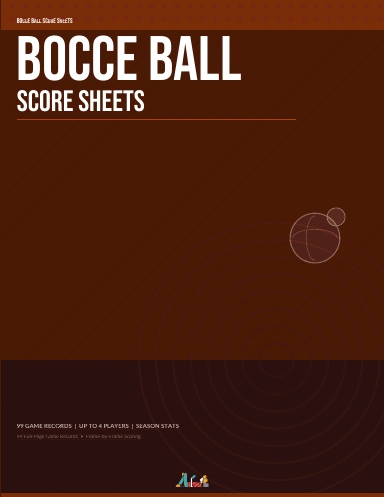 Bocce Ball Score Sheets