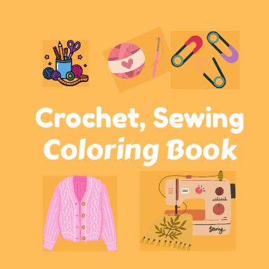Crochet & Sewing Coloring Book