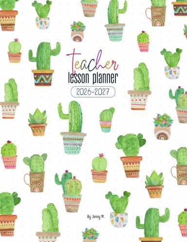 Teacher Lesson Planner - Cactus Cover (US Edition) - Spiral bound Version