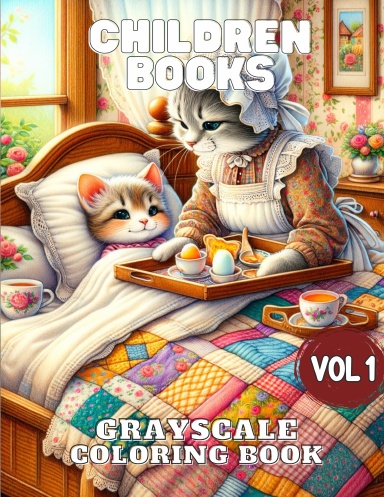 Children Stories Vol 1 Grayscale Coloring Book (Spiral)