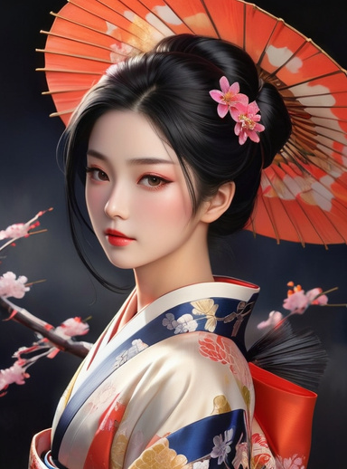 Enchanting and Dignified Japanese Princess