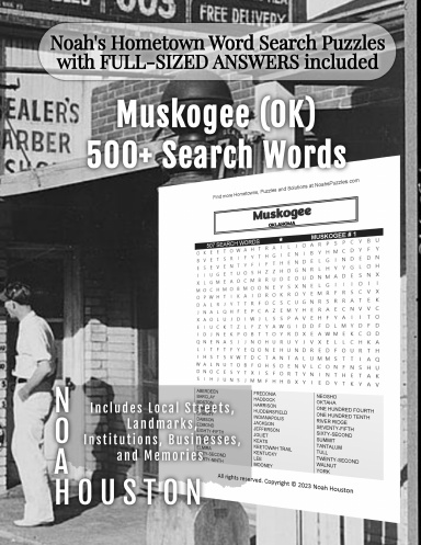 Noah’s Hometown Word Search Puzzles with FULL-SIZED ANSWERS included Muskogee (OK)