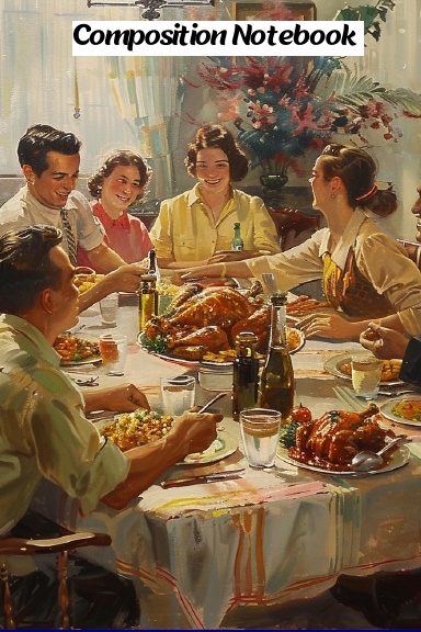 Family dinner/teens or adults/composition notebook/100 pages/6 x 9 inch