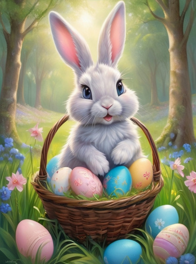Joyful and Happy Easter Bunnies