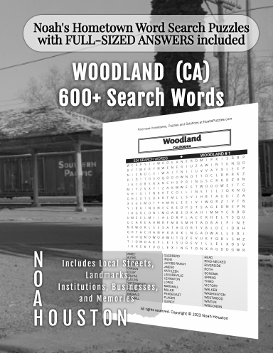 Noah’s Hometown Word Search Puzzles with FULL-SIZED ANSWERS included Woodland (CA)