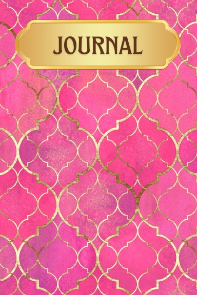 Hot Pink and Gold Persian Art Aesthetic Journal