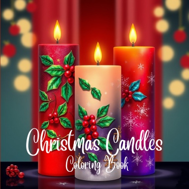 Christmas Candles Coloring Book