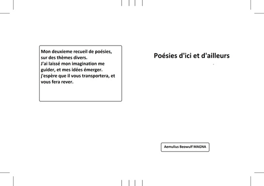 Poesies d'ici et d'ailleurs