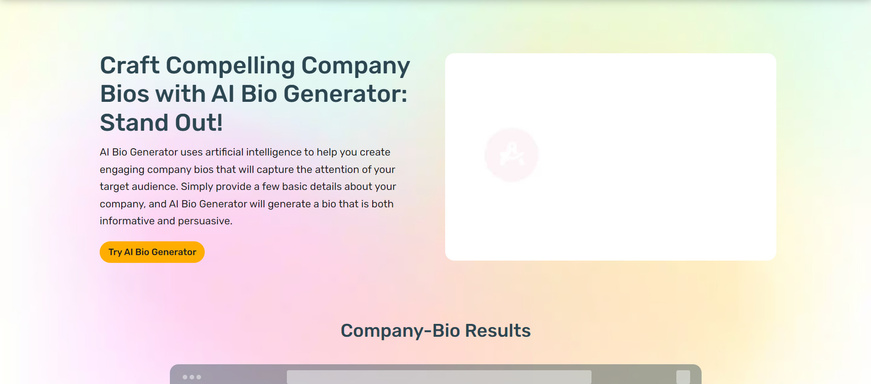 Company Bio Generator