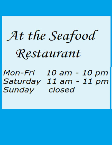 At the Seafood Restaurant