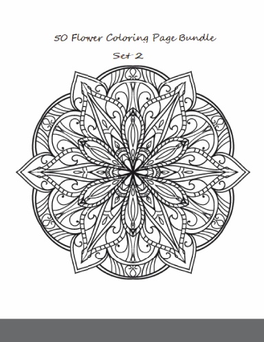 50 Easy Flower Coloring Book 2