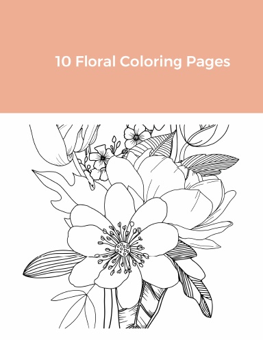 10 Floral Coloring Pages