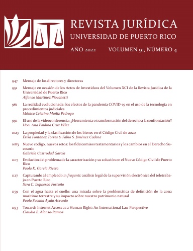 Volumen 91, Número 4: Transformaciones del derecho en tiempos de pandemia