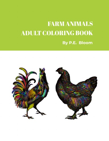 FARM ANIMALS ADULT COLORING BOOK