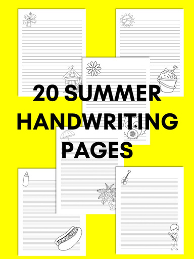 Summer Handwriting Pages