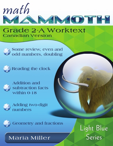 Math Mammoth Grade 2-A Worktext (Canadian Version)