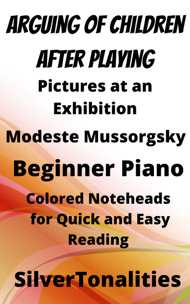 Arguing of Children After Playing Beginner Piano Sheet Music with Colored Notation