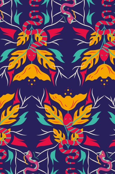 Vivid Color Snake Pattern Journal/Notebook