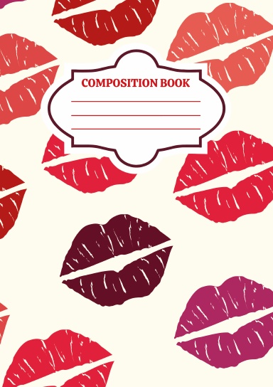 Valentines Kisses Composition Notebook