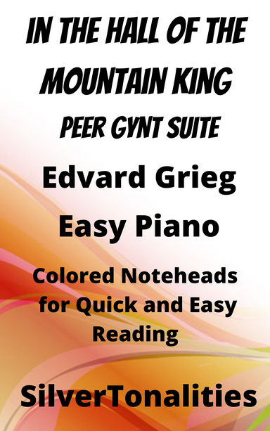 In the Hall of the Mountain King Easy Piano Sheet Music with Colored Notes